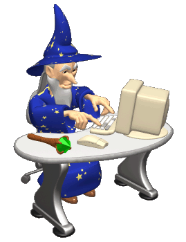 cool gif of a wizard on a computer